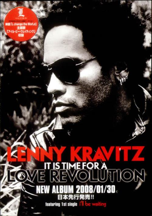 Lenny Kravitz Love Revolution ポスター Lenny Kravitz It Is Time For Love Revolution Japanese Promo